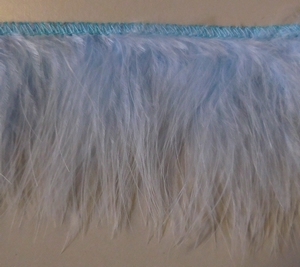 Fransen Federn Marabou 7.5cm (10 m), Hellblau